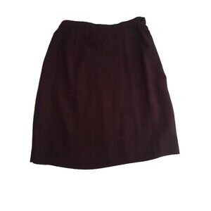 Preview Collection Womens 4 Wrap Knit Career Pencil Skirt Solid Purple Lined